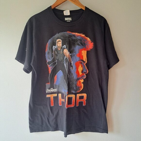 Port & Company Marvel Comic Thor Avengers‎ Infinity War Large Shirt - Picture 1 of 8